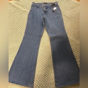 Express Flare Wide Leg Blue Jeans